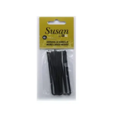 Asuer Horquilla Cabello Moño Largo Negro Susan 18uds
